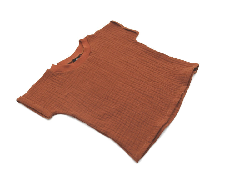 Muslin summer T-shirt - Cognac 0 - 1 Year - AnnaKarinna