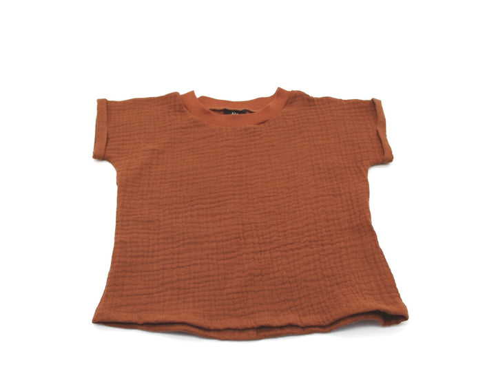 Muslin summer T-shirt - Cognac 0 - 1 Year - AnnaKarinna