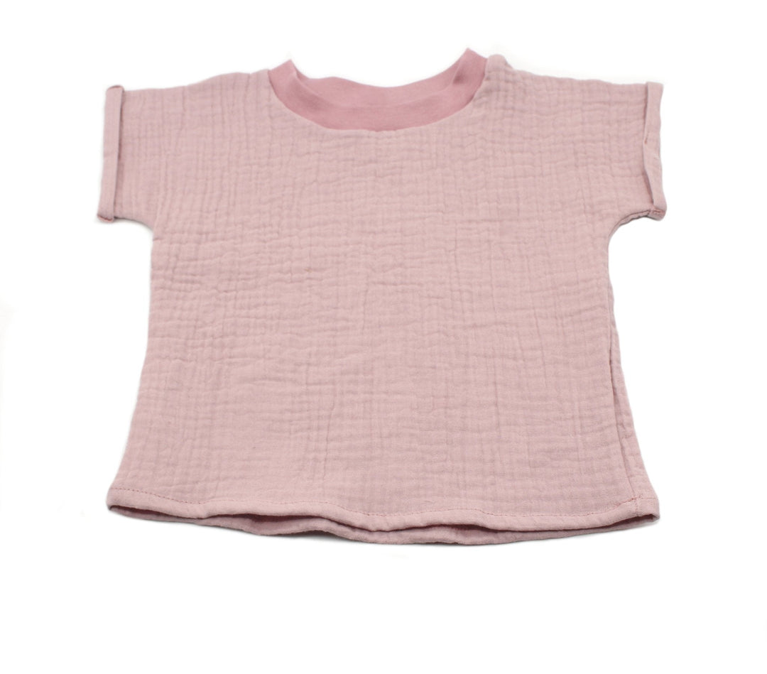 Muslin summer T-shirt - Pink 0 - 1 Year - AnnaKarinna