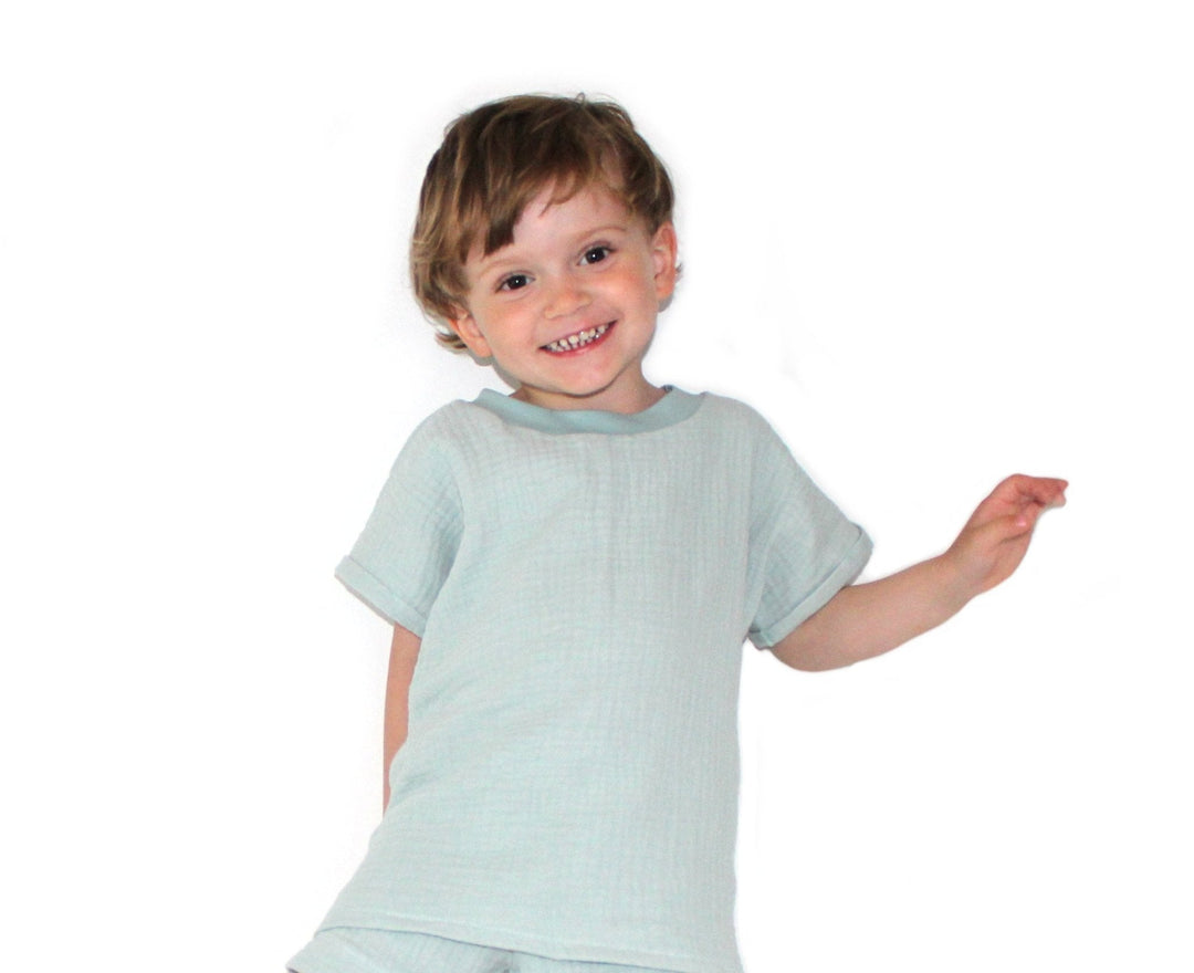 Muslin summer T-shirt - Sea Green 4 - 6 Years - AnnaKarinna