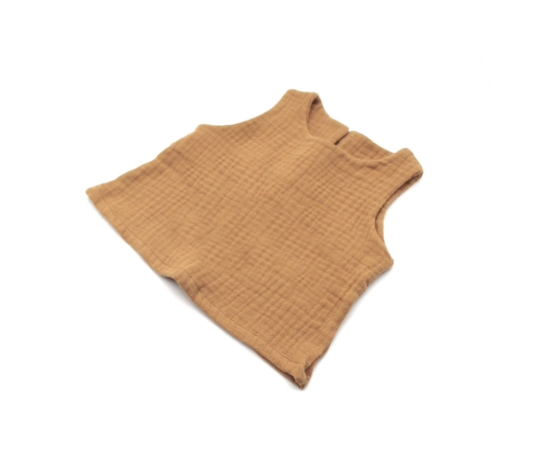 Muslin Summer Top and Pants - Camel 0 - 1 Year - AnnaKarinna