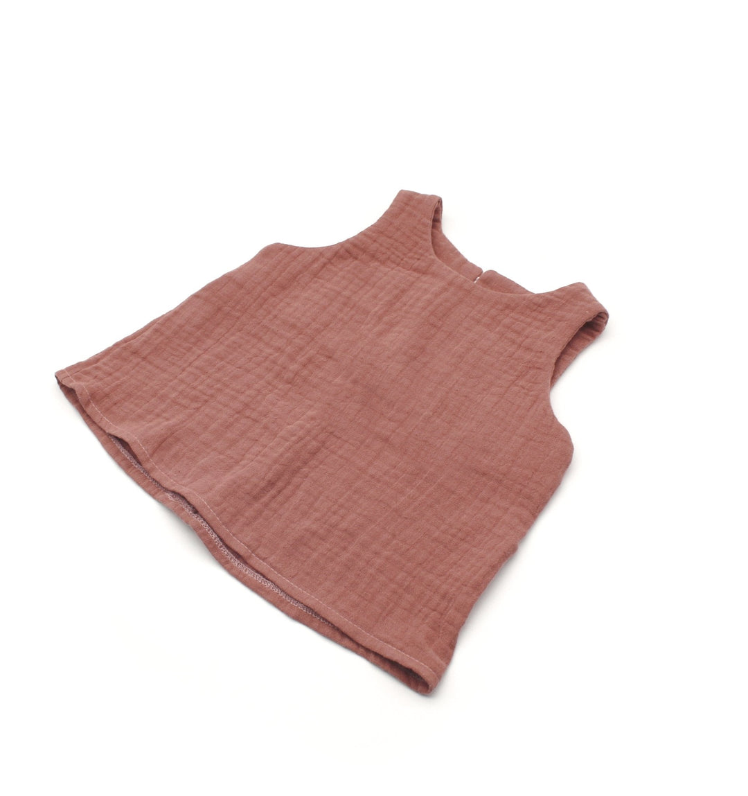 Muslin Summer Top and Pants - Clay Pink 0 - 1 Year - AnnaKarinna