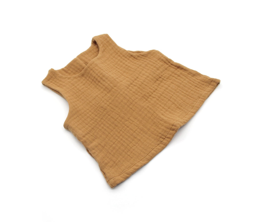 Muslin Summer Top and Shorts - Camel 0 - 1 Year - AnnaKarinna