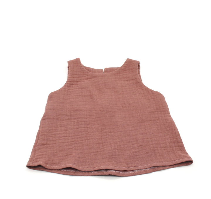 Muslin Summer Top and Shorts - Clay Pink 0 - 1 Year - AnnaKarinna