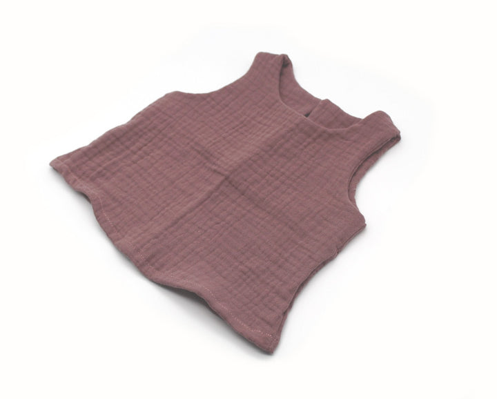 Muslin Summer Top and Shorts - Old Mauve 0 - 1 Year - AnnaKarinna