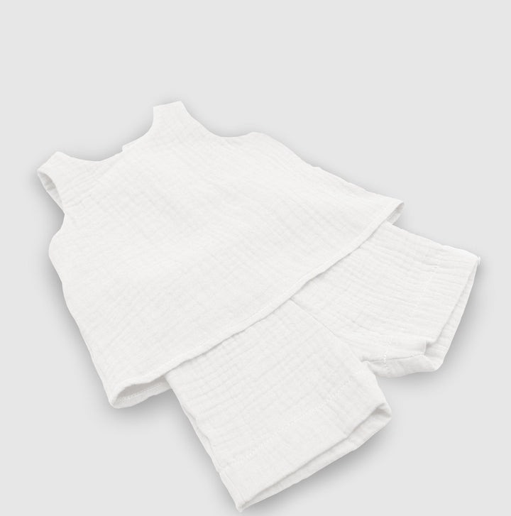 Muslin Summer Top and Shorts - White 4 - 6 Years - AnnaKarinna