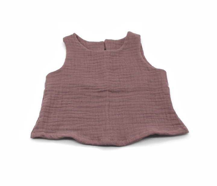 Muslin Summer Top - Old Mauve 4 - 6 Years - AnnaKarinna