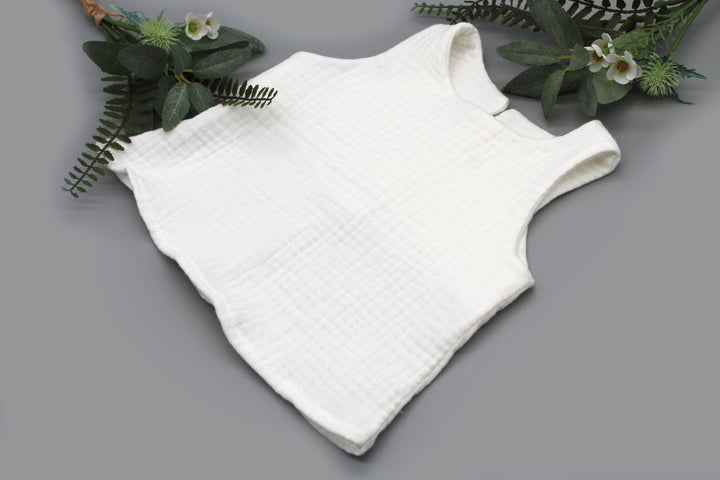 Muslin Summer Top - White 0 - 1 Year - AnnaKarinna