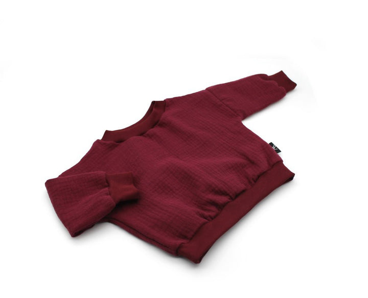 Muslin Sweater - Bordeaux 4 - 6 Years - AnnaKarinna