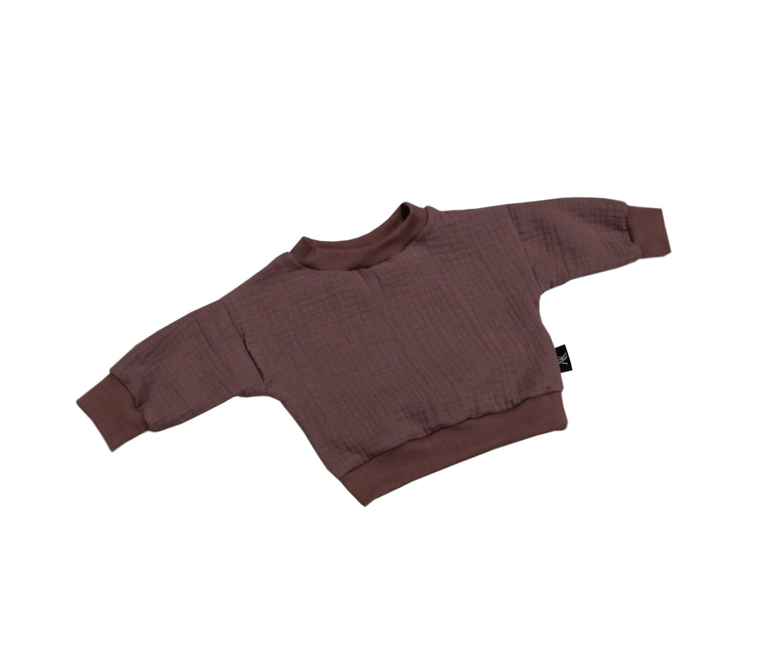 Muslin Sweater - Old Mauve 0 - 1 Year - AnnaKarinna