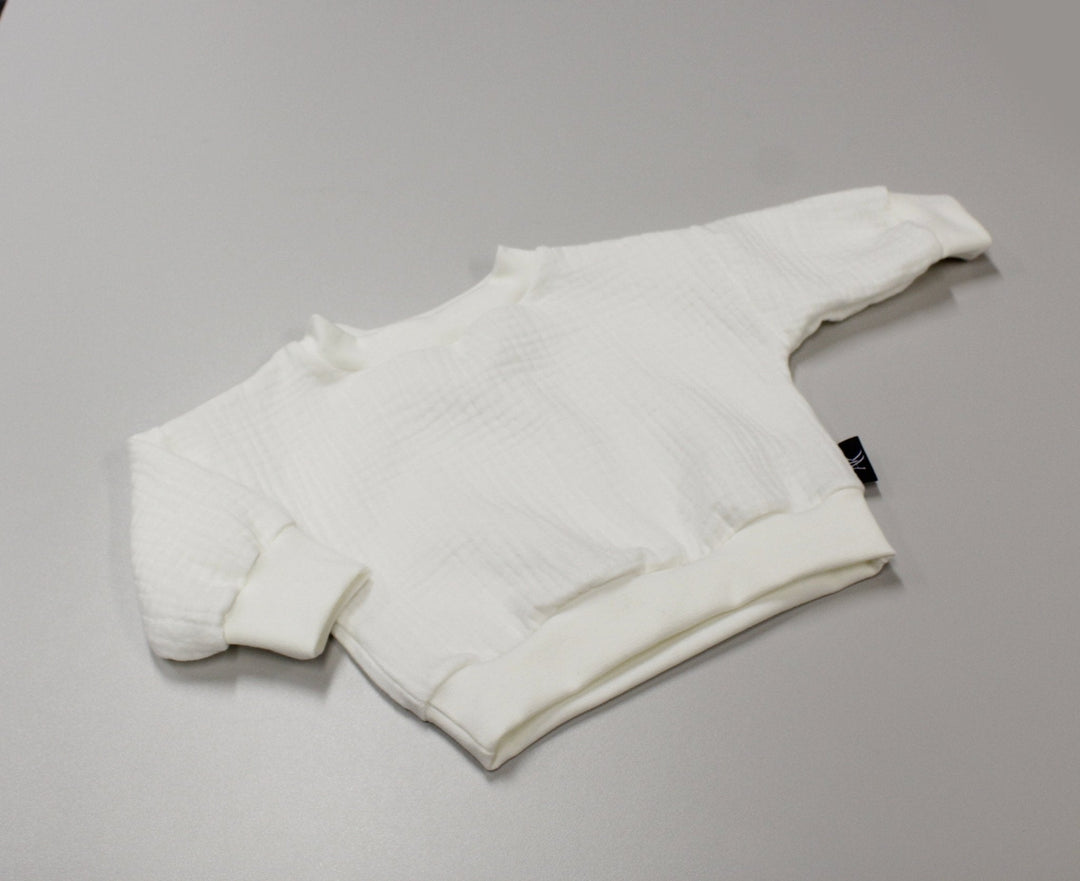 Muslin Sweater - White 0 - 1 Year - AnnaKarinna