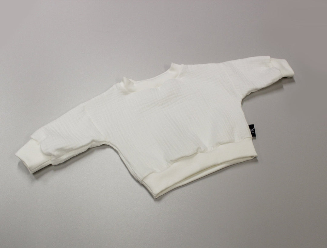 Muslin Sweater - White 0 - 1 Year - AnnaKarinna