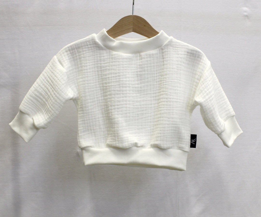 Muslin Sweater - White 0 - 1 Year - AnnaKarinna