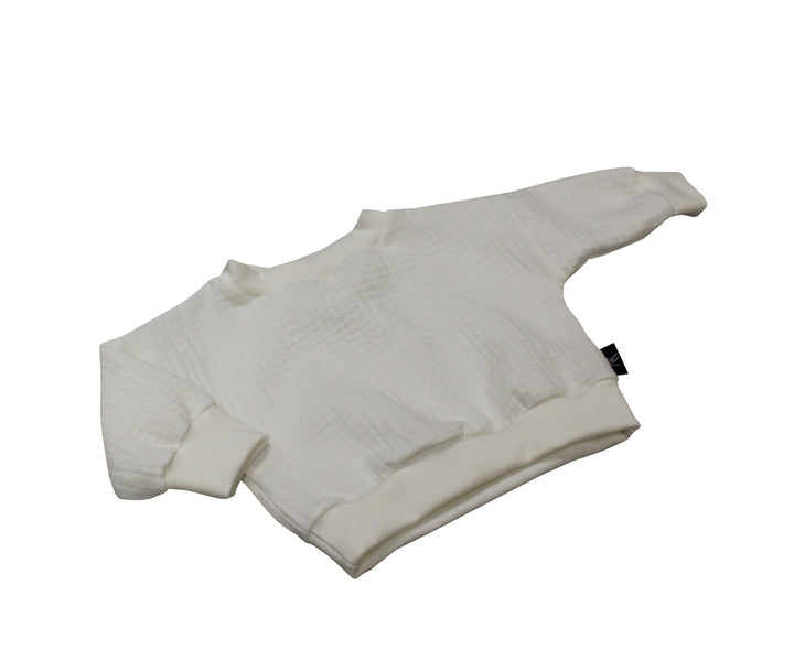 Muslin Sweater - White 0 - 1 Year - AnnaKarinna