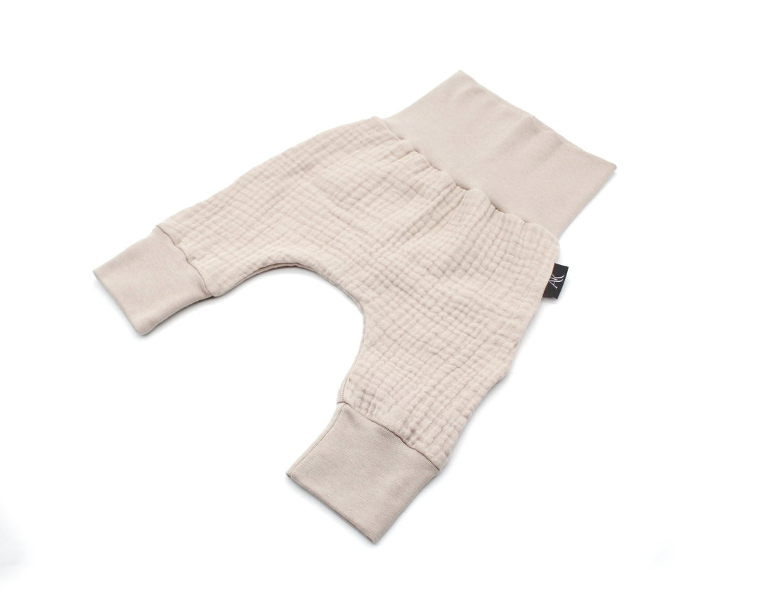 Muslin T-shirt and Baggy Pants Set - Beige 1 - 3 Years - AnnaKarinna