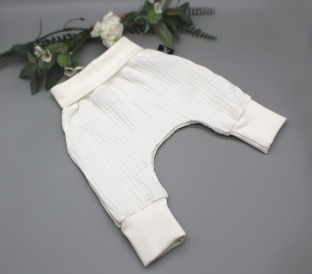 Muslin T-shirt and Baggy Pants Set - White 4 - 6 Years - AnnaKarinna