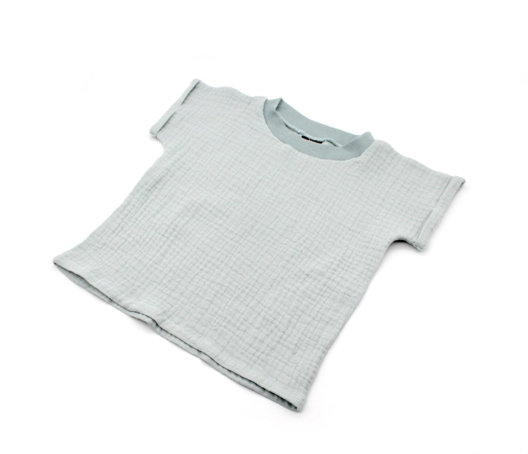 Muslin T-shirt and Pants Set - Sea Green 1 - 3 Years - AnnaKarinna