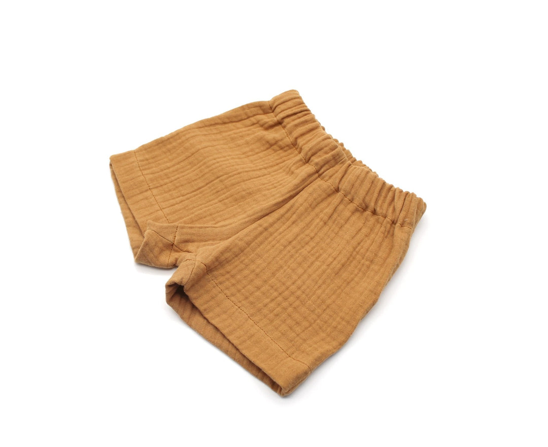 Muslin T-shirt and shorts set - Camel 4 - 6 Years - AnnaKarinna