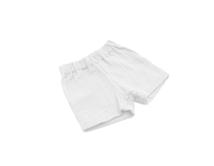 Muslin T-shirt and shorts set - White 0 - 1 Year - AnnaKarinna