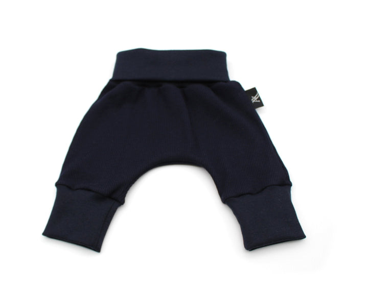 Navy Blue Baggy Rib Cotton Pants 1 - 3 Years - AnnaKarinna