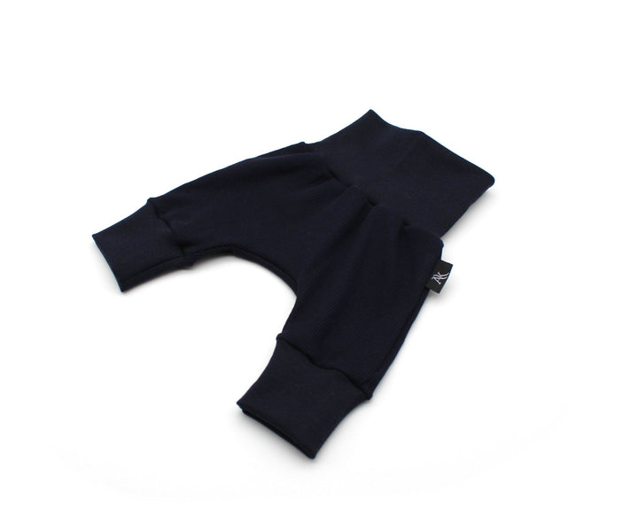 Navy Blue Baggy Rib Cotton Pants NB - AnnaKarinna