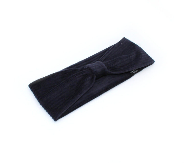 Navy Blue Turban Baby Headband - AnnaKarinna