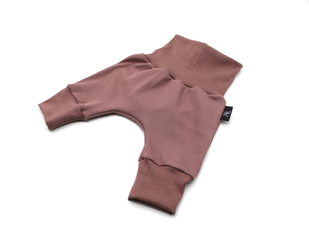 Old Mauve Baggy Rib Cotton Pants NB - AnnaKarinna