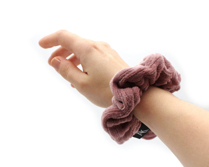 Old Mauve Rib cotton Scrunchie - AnnaKarinna