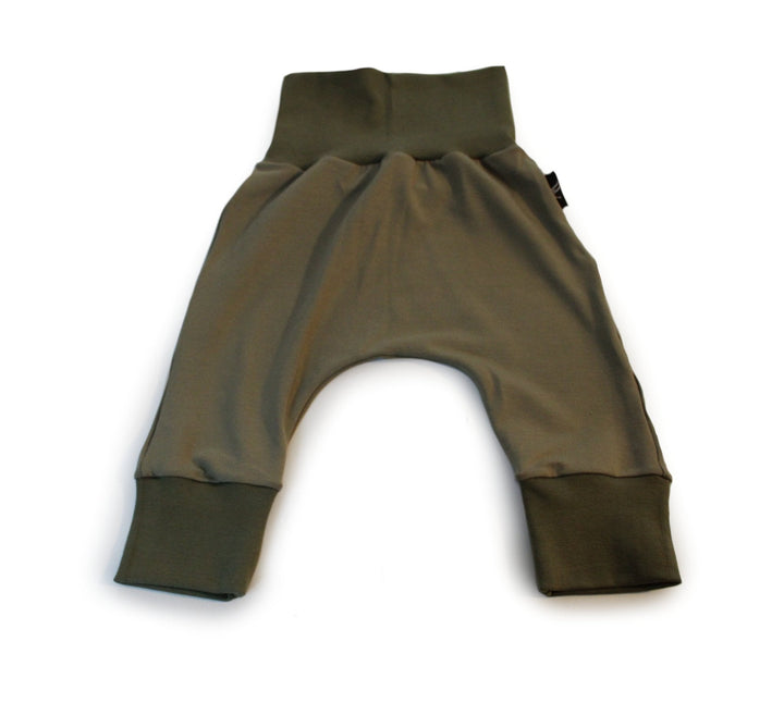 Olive Green Bamboo Baggy Pants 1 - 3 Years - AnnaKarinna