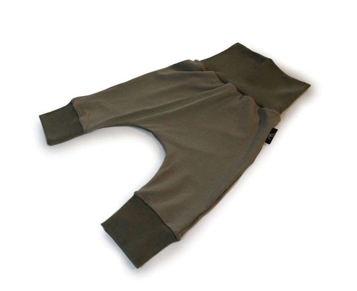 Olive Green Bamboo Baggy Pants 1 - 3 Years - AnnaKarinna