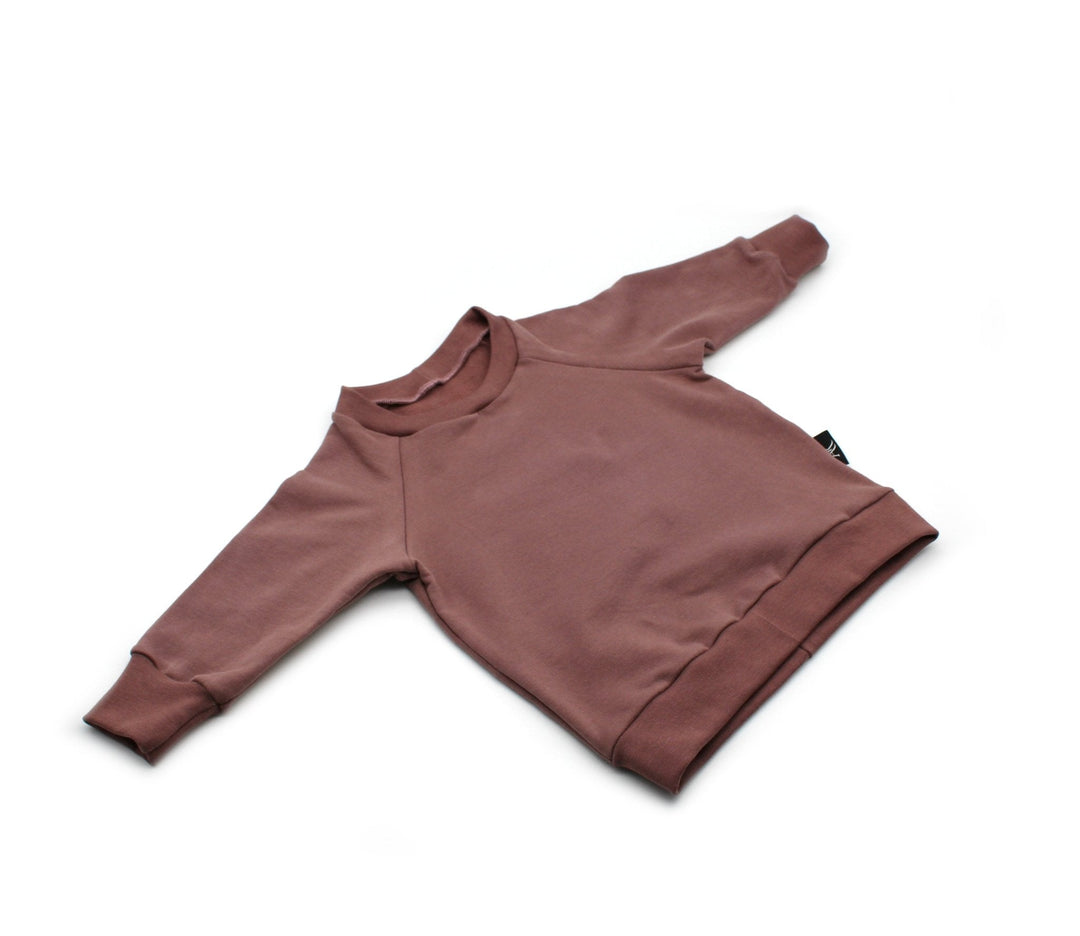 Organic Baby Pullover Old Mauve Color 1 - 3 Years - AnnaKarinna