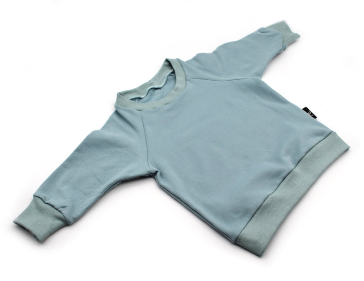 Organic Baby Pullover Sea Green Color 0 - 1 Year - AnnaKarinna
