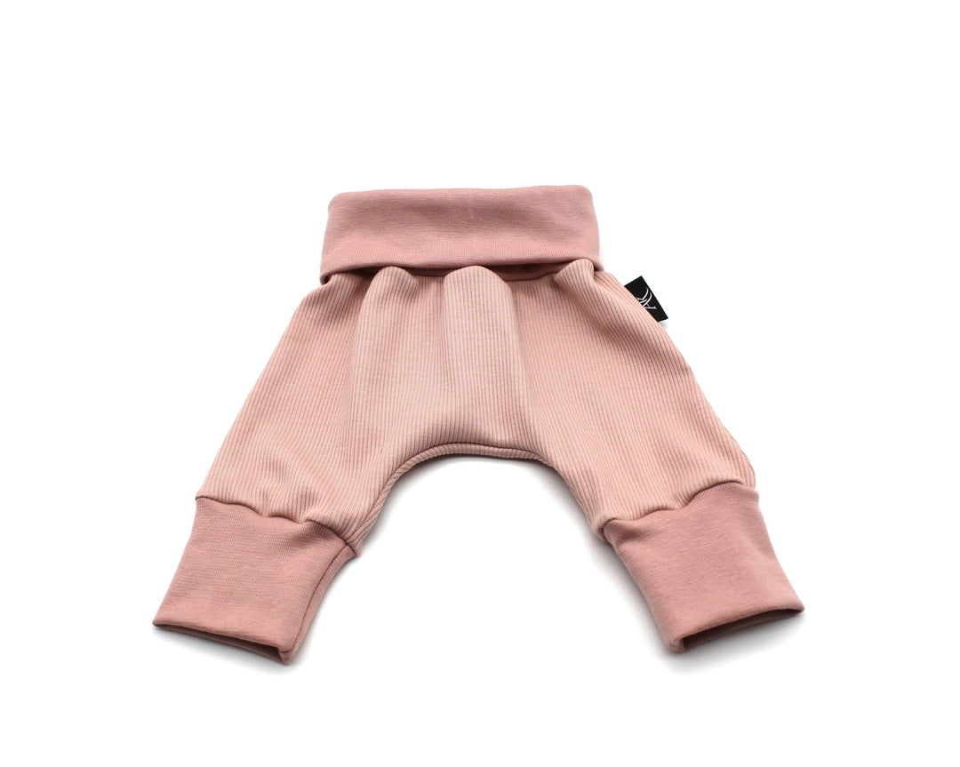 Pink Baggy Rib Cotton Pants - AnnaKarinna