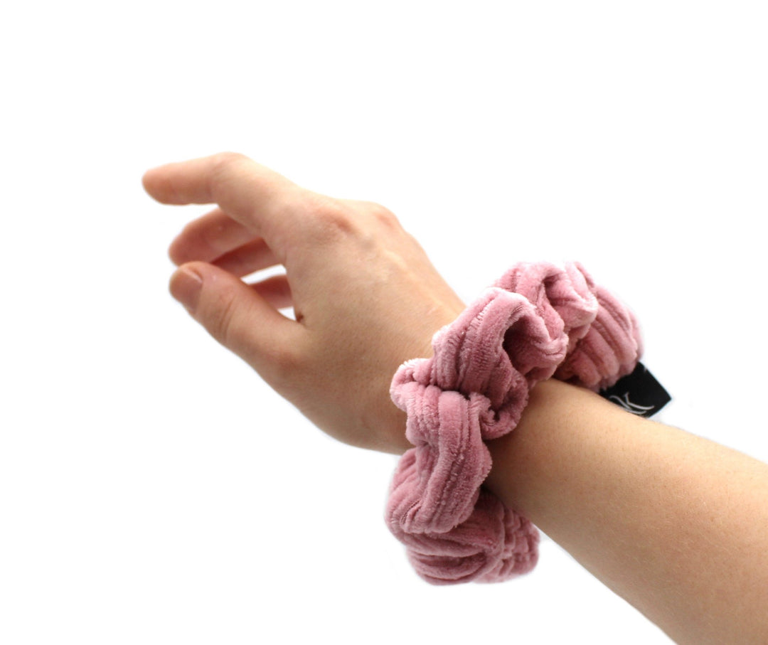 Pink Rib cotton Scrunchie - AnnaKarinna