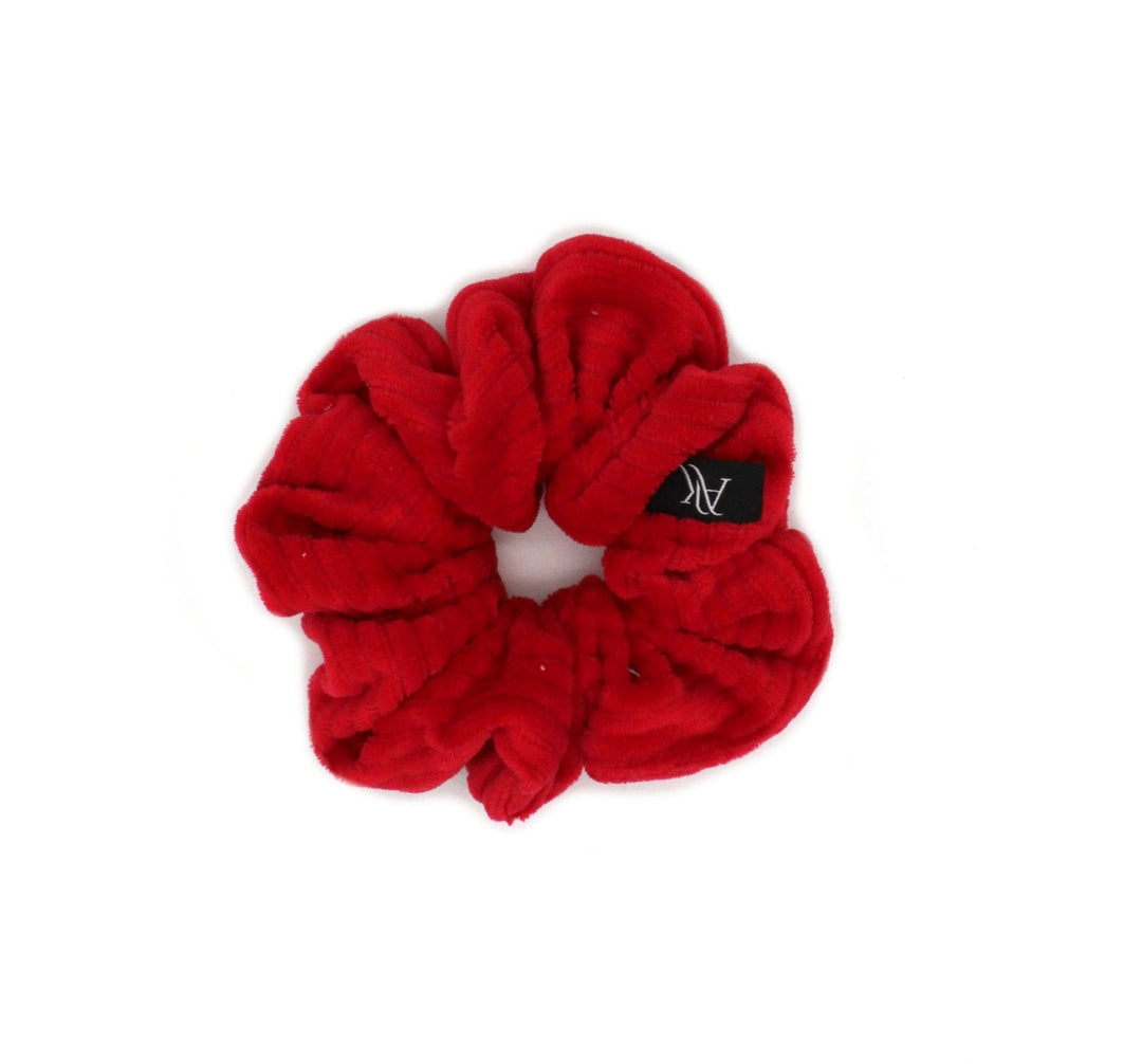 Red Rib cotton Scrunchie - AnnaKarinna