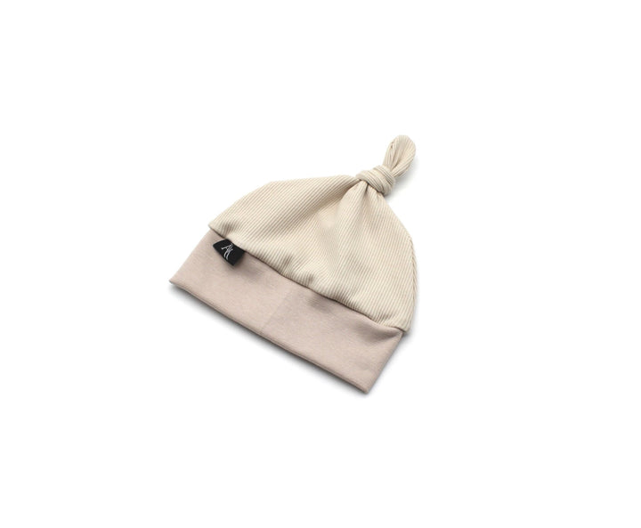 Rib Cotton Beanie - Beige - AnnaKarinna