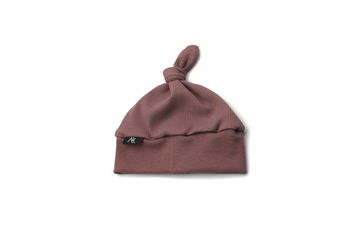 Rib Cotton Beanie - Old Mauve - AnnaKarinna