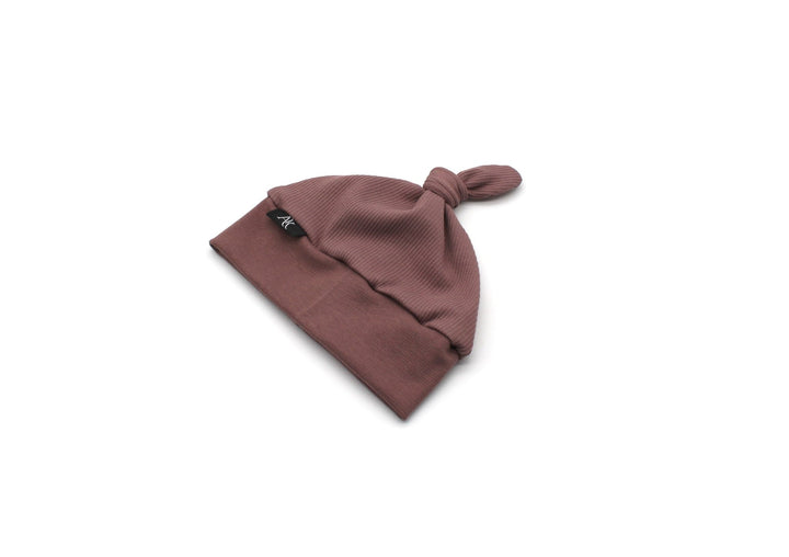 Rib Cotton Beanie - Old Mauve - AnnaKarinna