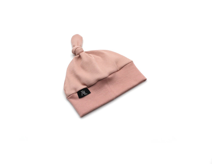 Rib Cotton Beanie - Pink - AnnaKarinna