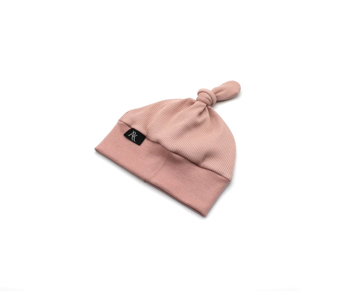 Rib Cotton Beanie - Pink - AnnaKarinna