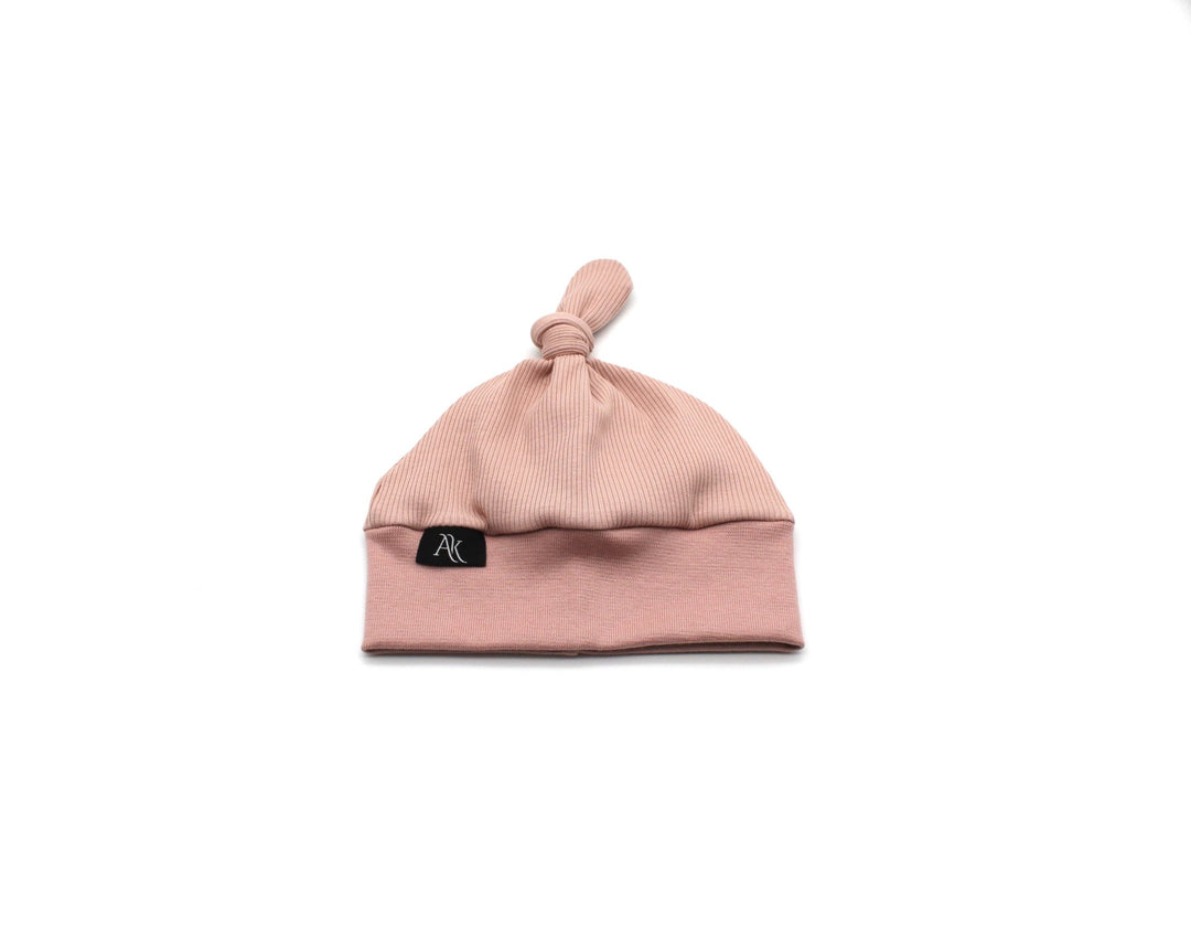 Rib Cotton Beanie - Pink - AnnaKarinna