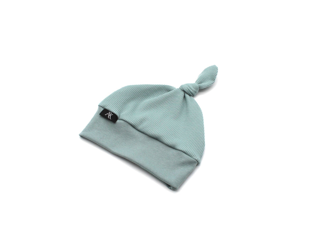 Rib Cotton Beanie - Sea Green - AnnaKarinna