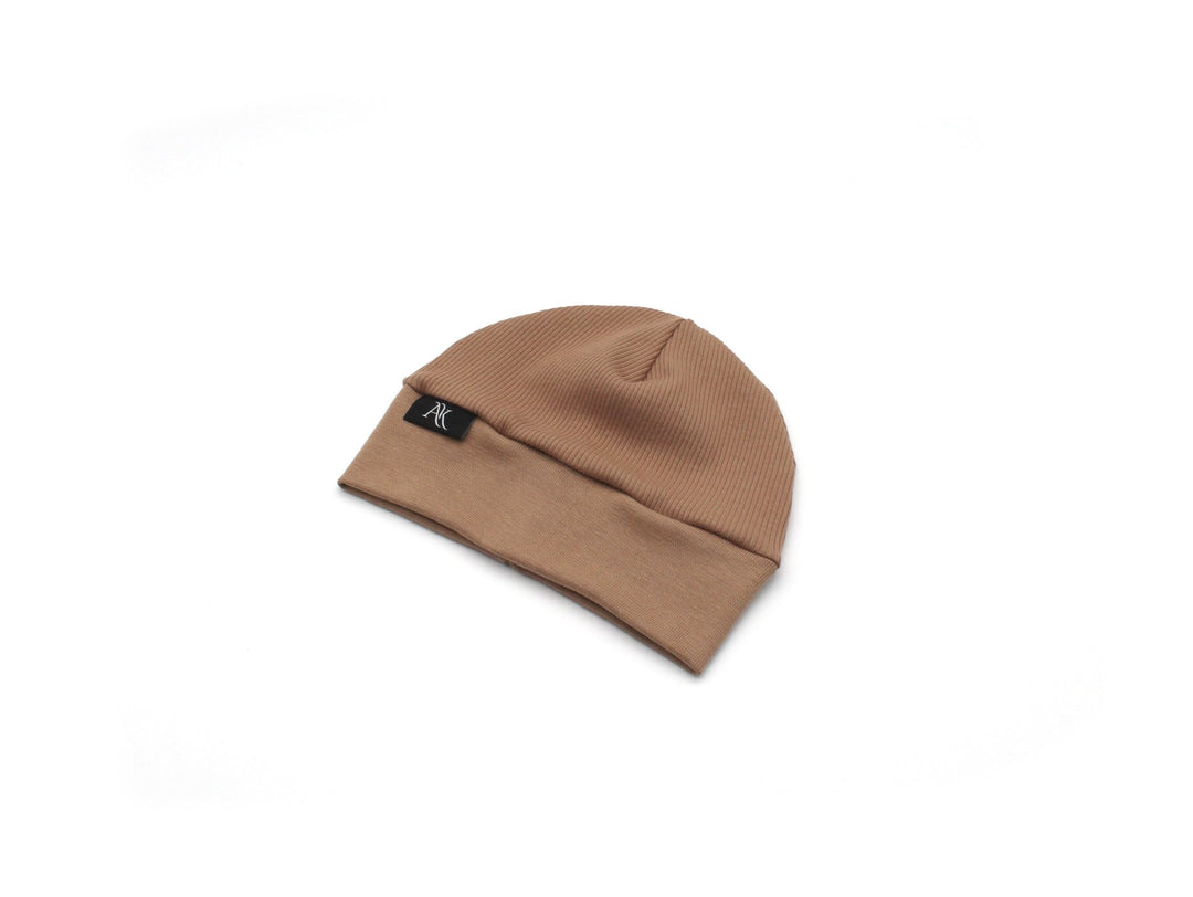 Rib Cotton Hat - Brown - AnnaKarinna