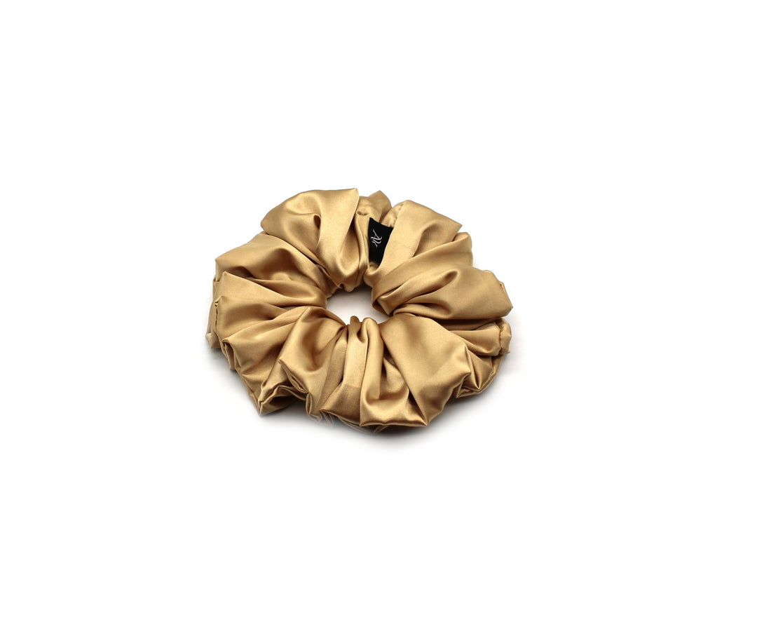 Satin XL, Medium, Small Gold scrunchie - AnnaKarinna