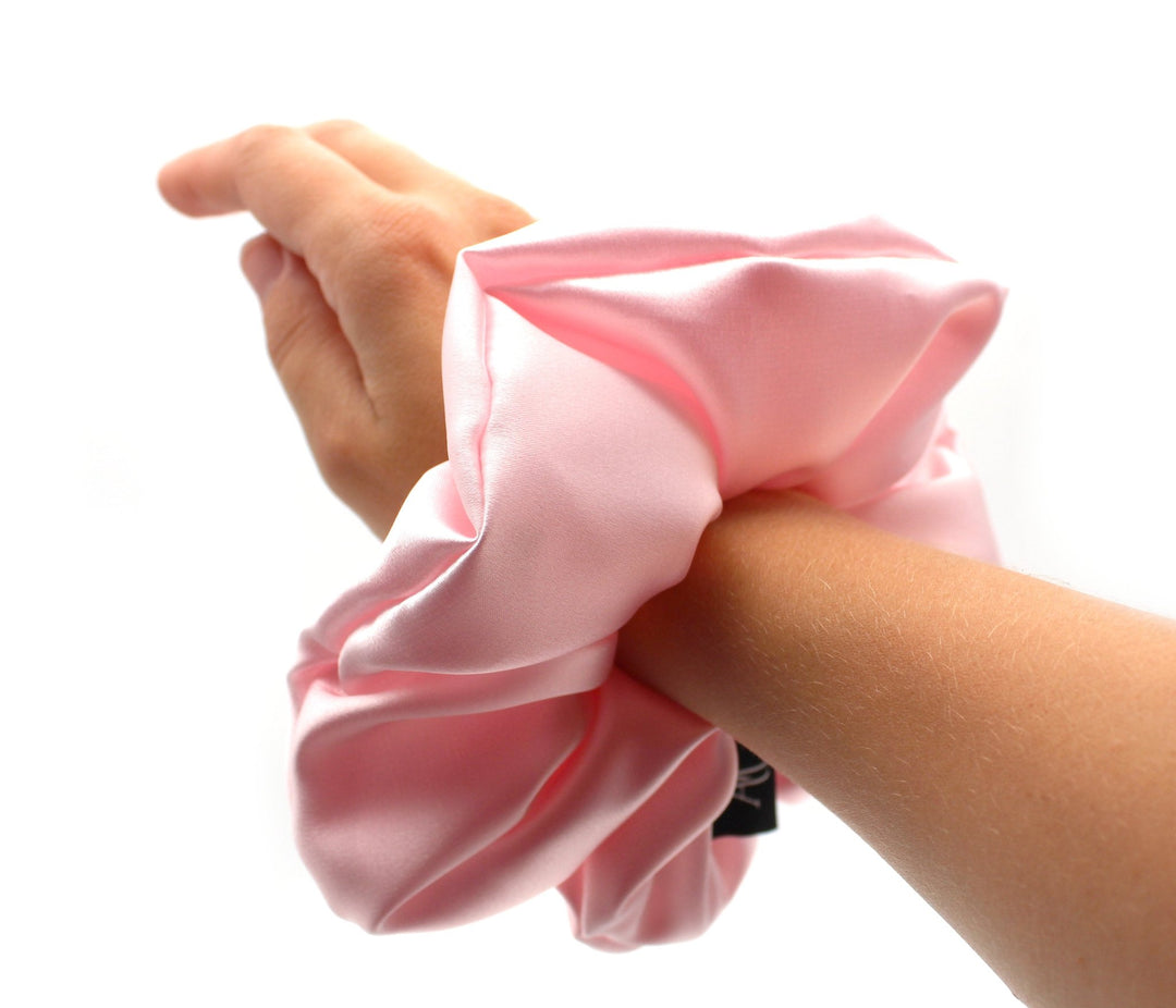 Satin XL, Medium, Small Light Pink scrunchie - AnnaKarinna