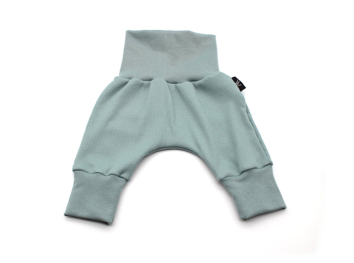 Sea Green Baggy Rib Cotton Pants 1 - 3 Years - AnnaKarinna