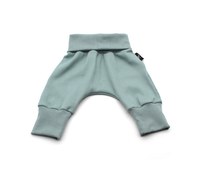 Sea Green Baggy Rib Cotton Pants NB - AnnaKarinna