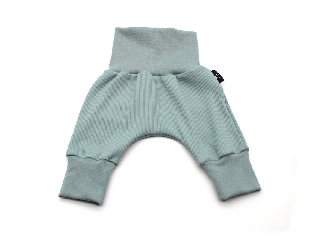 Sea Green Baggy Rib Cotton Pants NB - AnnaKarinna