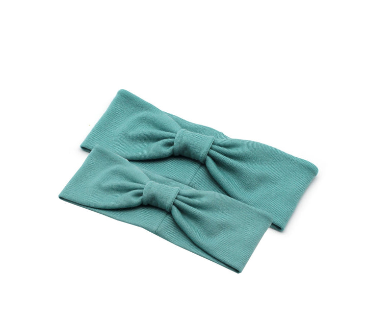 Sea Green Merino Wool turban headband, Soft Mommy and me Headband - AnnaKarinna