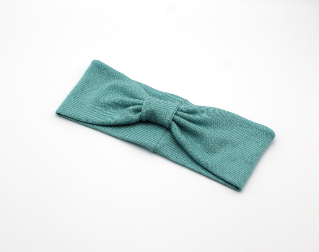 Sea Green Merino Wool turban headband, Soft Mommy and me Headband - AnnaKarinna